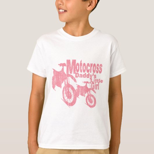 Motocross-meisje van papa t-shirt (Voorkant)