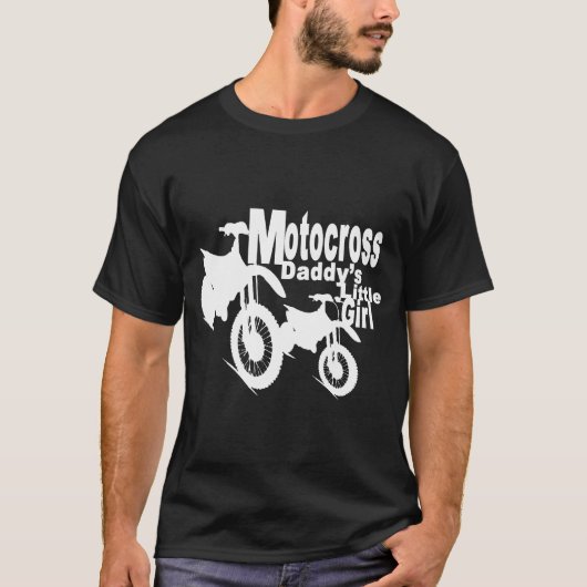 Motocross-meisje van papa t-shirt (Voorkant)
