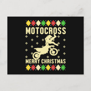 Motocross Merry kerst Ugly Xmas Motorcycle Gif Briefkaart