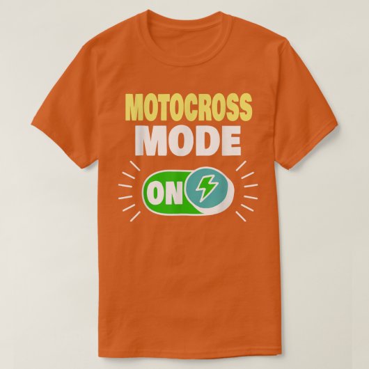Motocross Mode on Funny Motocross Biker 1081 T-shirt (Design voorkant)