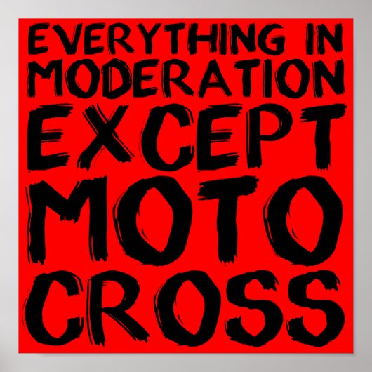 Motocross Moderatie Poster (Voorkant)