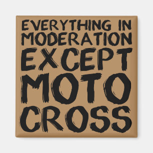 Motocross Moderation Funny Dirt Bike Fridge Magnet