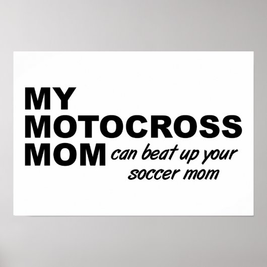 Motocross Moeder Grappige Poster (Voorkant)