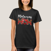 Motocross Moeder Leopard Spel Dag Moeder Leven D T-shirt (Voorkant)