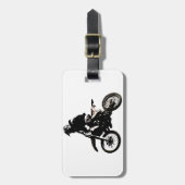 Motocross motorfiets bagagelabel (Voorkant verticaal)
