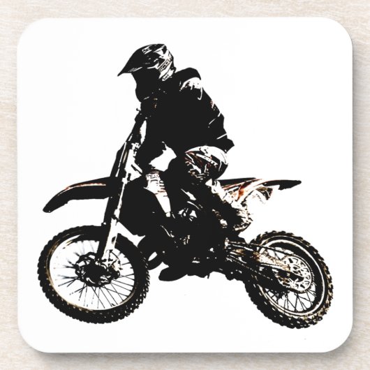 Motocross motorfiets bier onderzetter (Voorkant)