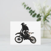 Motocross motorfiets briefkaart (Staand voorkant)