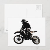 Motocross motorfiets briefkaart (Voorkant / Achterkant)