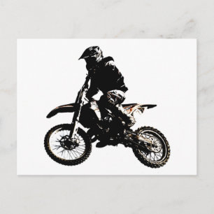 Motocross motorfiets briefkaart