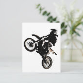Motocross motorfiets briefkaart (Staand voorkant)