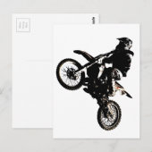 Motocross motorfiets briefkaart (Voorkant / Achterkant)