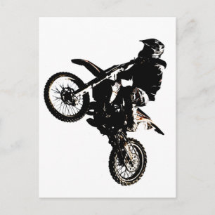 Motocross motorfiets briefkaart