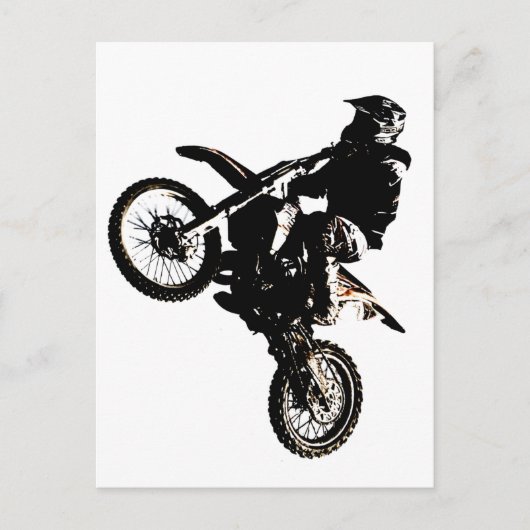 Motocross motorfiets briefkaart (Voorkant)