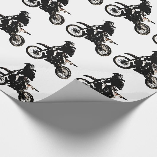 Motocross motorfiets cadeaupapier (Hoek)