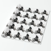Motocross motorfiets cadeaupapier (Uitgerold)