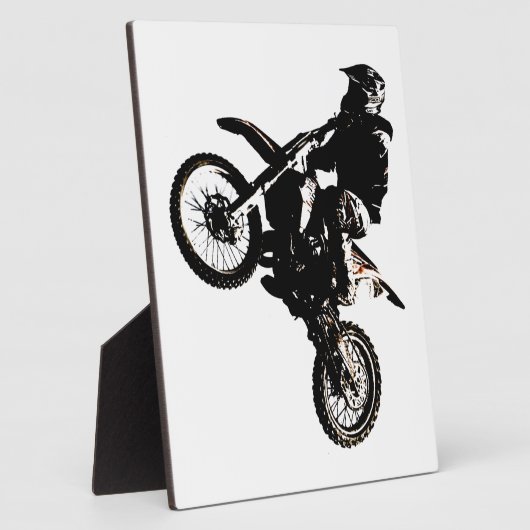 Motocross motorfiets fotoplaat (Zijkant)
