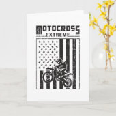 Motocross motorfiets Funny Gift Idee Kaart (Gele Bloem)