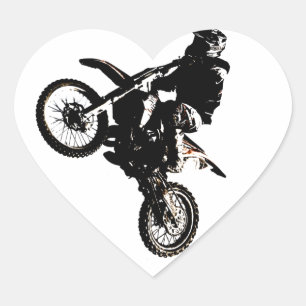 Motocross motorfiets hart sticker