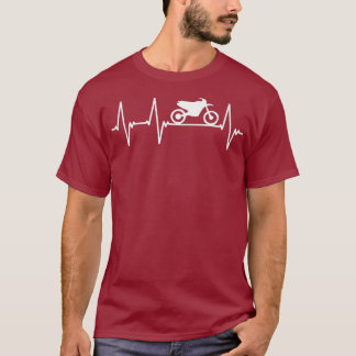 Motocross motorfiets - hartslag - motorfietspremie t-shirt