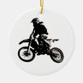 Motocross motorfiets keramisch ornament (Voorkant)
