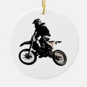 Motocross motorfiets keramisch ornament