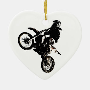 Motocross motorfiets keramisch ornament