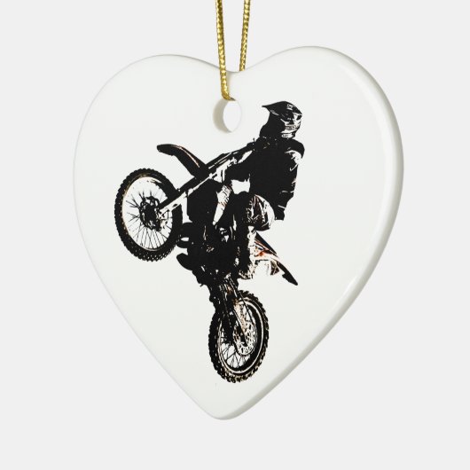 Motocross motorfiets keramisch ornament (Links)