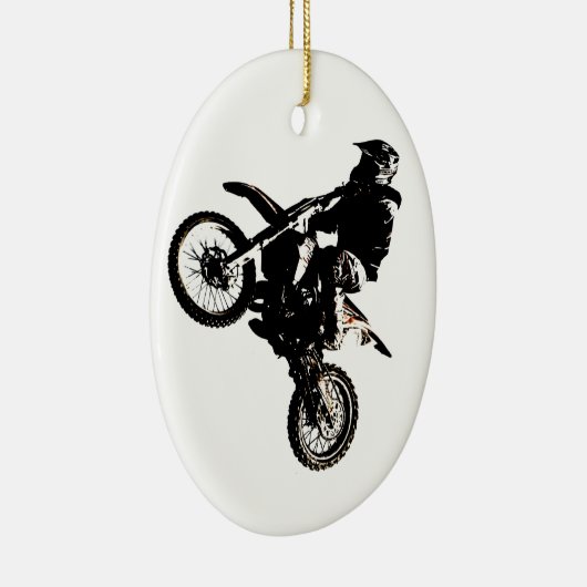 Motocross motorfiets keramisch ornament (Rechts)