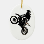Motocross motorfiets keramisch ornament (Voorkant)