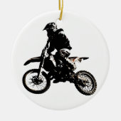 Motocross motorfiets keramisch ornament (Voorkant)