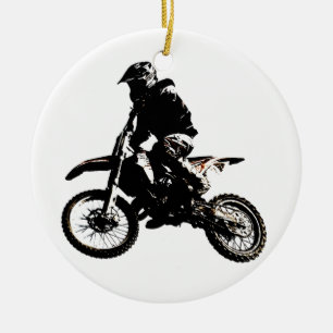 Motocross motorfiets keramisch ornament