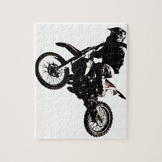Motocross motorfiets legpuzzel (Verticaal)