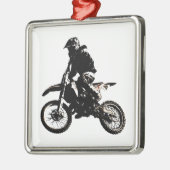 Motocross motorfiets metalen ornament (Links)