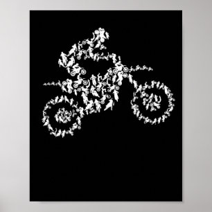 Motocross motorfiets motorfiets met drijfmot poster