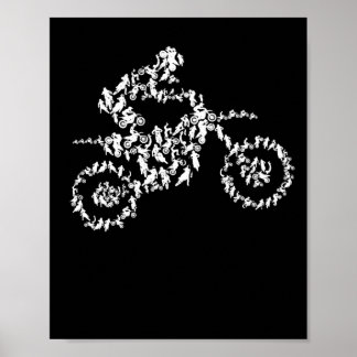 Motocross motorfiets motorfiets met drijfmot poster