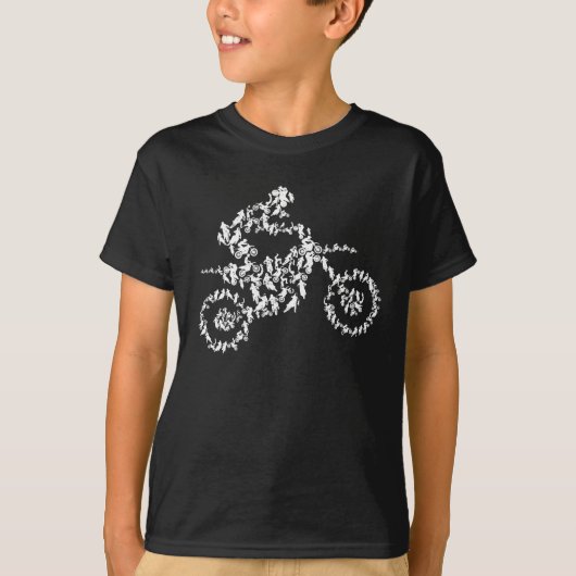 Motocross motorfiets motorfiets met drijfmot t-shirt (Voorkant)