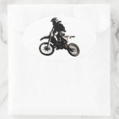 Motocross motorfiets ovale sticker (Tas)
