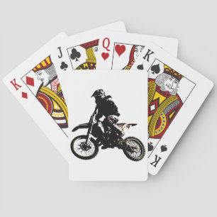Motocross motorfiets pokerkaarten