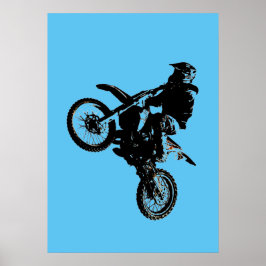 Motocross motorfiets poster