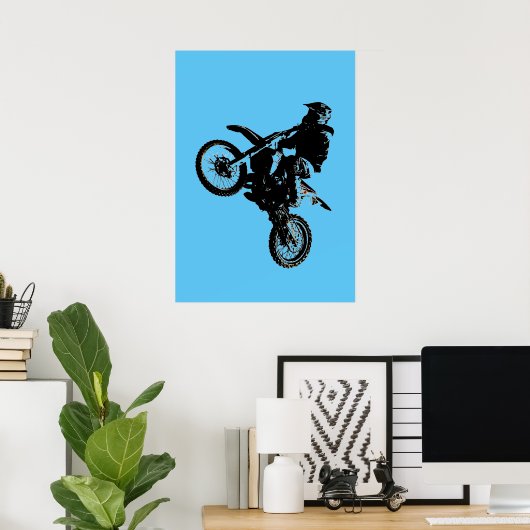 Motocross motorfiets poster (Thuiskantoor)