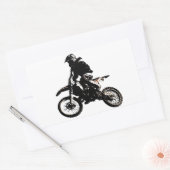 Motocross motorfiets rechthoekige sticker (Envelop)