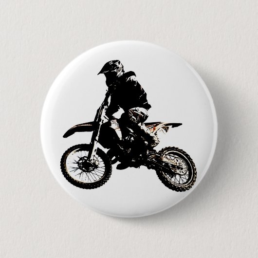 Motocross motorfiets ronde button 5,7 cm (Voorkant)