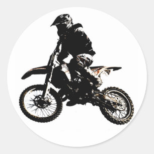 Motocross motorfiets ronde sticker
