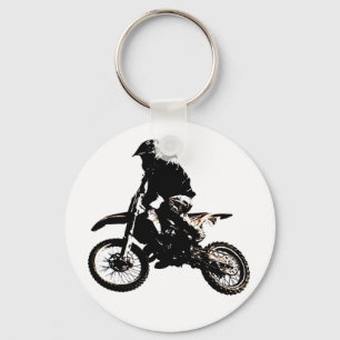 Motocross motorfiets sleutelhanger