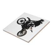 Motocross motorfiets tegeltje (Zijkant)
