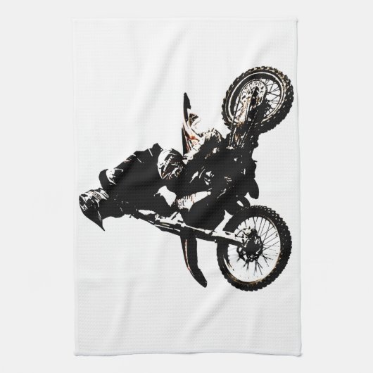 Motocross motorfiets theedoek (Verticaal)