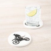 Motocross motorfiets zandsteen onderzetter (Zijkant)