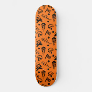 Motocross-motorhelm raceschedel oranje persoonlijk skateboard