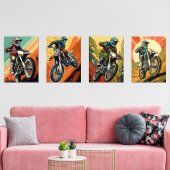 Motocross Muurkunst Sets (Woonkamer)
