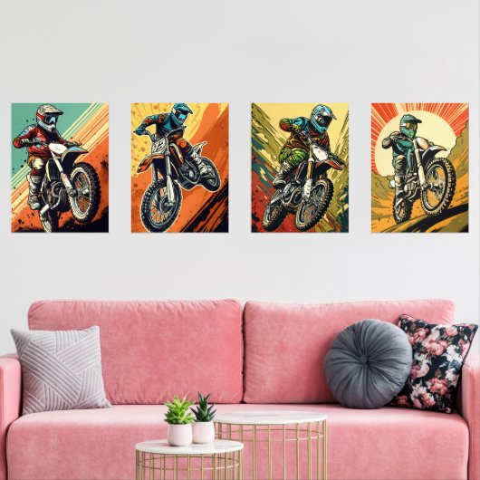 Motocross Muurkunst Sets (Woonkamer)